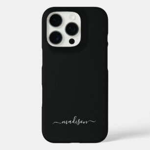 Personalized Black Phone Case with Custom Name