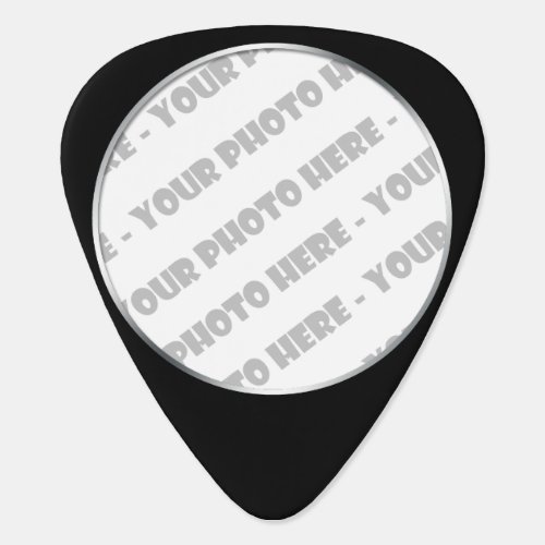 Personalized Black Photo Guitar Pick