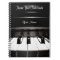 Personalized Black Piano Music Notebook