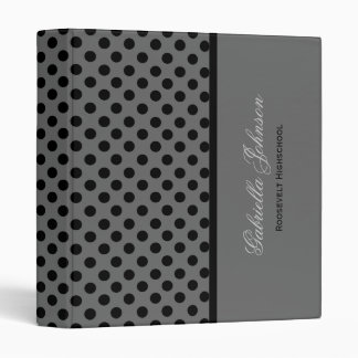 Personalized: Black Polka Dot Binder