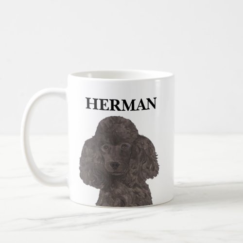 Personalized Black Poodle Coffee Mug