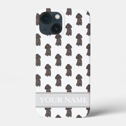 Personalized Black Poodle Dog iPhone 13 Mini Case