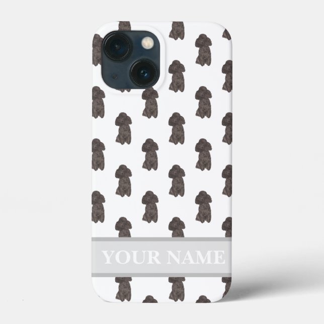 Personalized Black Poodle Dog Case-Mate iPhone Case (Back)