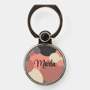 Personalized black-red molecules phone grip