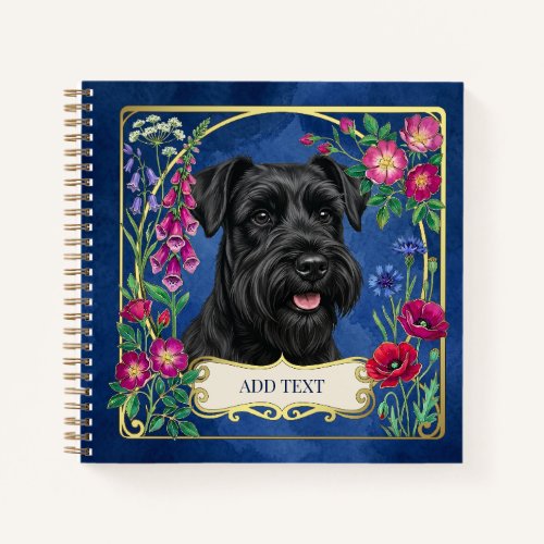 Personalized Black Schnauzer Notebook