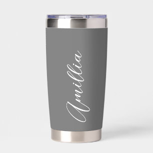 Personalized Black Script Wedding Water Insulated Tumbler