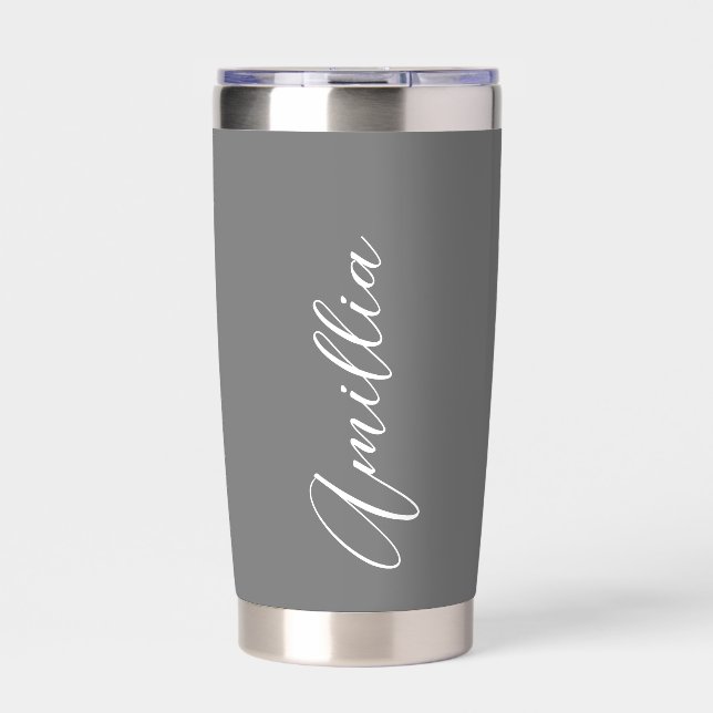 Personalized Black Script  Wedding Water  Insulated Tumbler (Front)