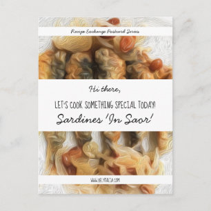 Personalized Black Script White Modern Recipe Postcard