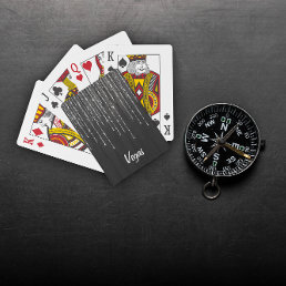 Personalized Black Shiny Classic Playing Cards