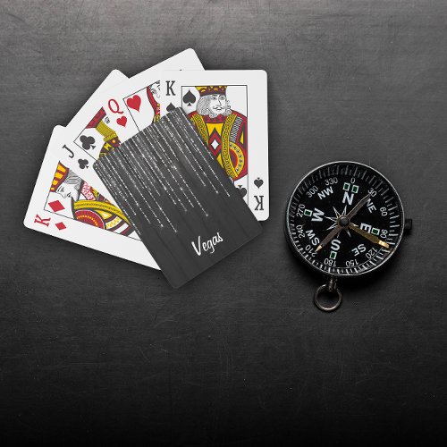 Personalized Black Shiny Classic Playing Cards