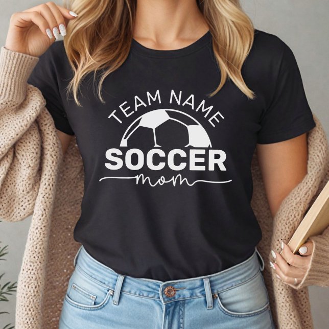 Personalized Black Soccer Mom Tri-Blend Shirt (Creator Uploaded)