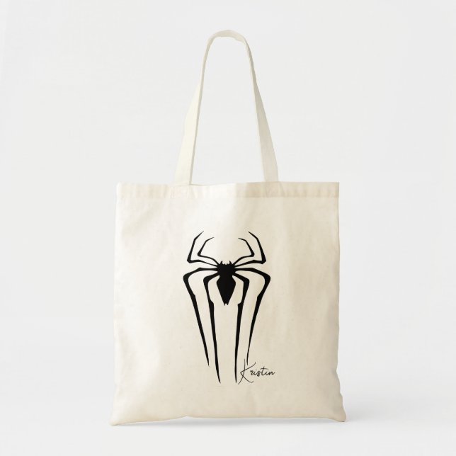 Personalized Black Spider Tote Bag (Front)