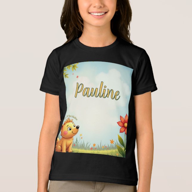 Personalized black t shirt for kids  (Front)