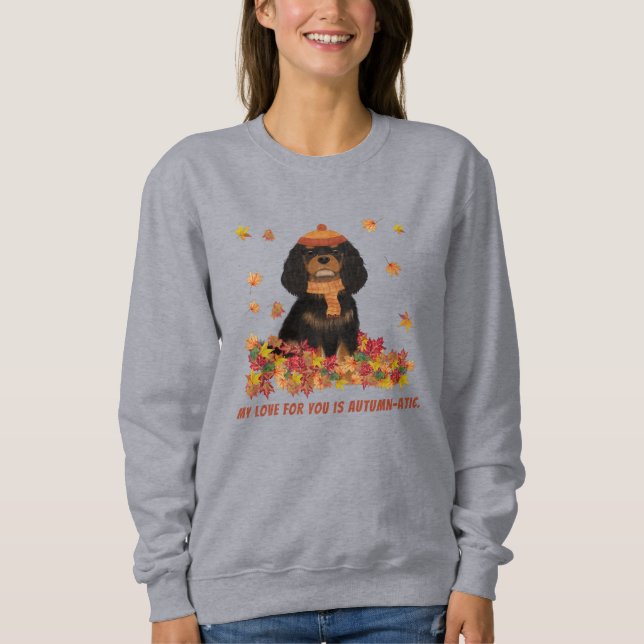 Personalized Black & Tan Cavalier Spaniel    Sweatshirt (Front)