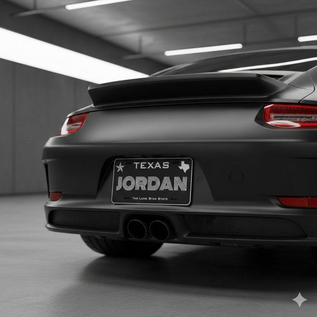 Personalized Black Texas License Plate (Personalize your own Texas license plate Add custom text or number)