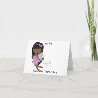 Personalized Black Tooth Fairy Card