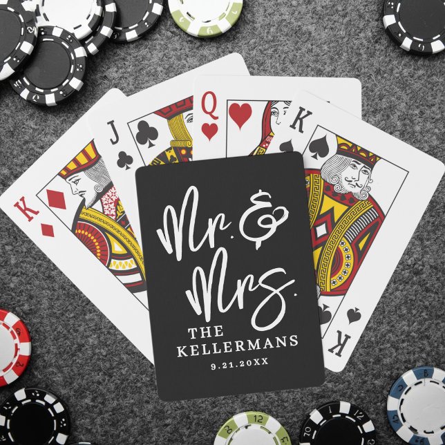 Personalized Black Wedding Poker Cards (Personalized Black Wedding Poker Cards )