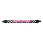 Personalized Black, White and Hot Pink Zebra Print