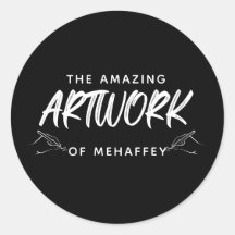 Personalized Black White Artist Artwork