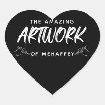 Personalized Black White Artist Artwork