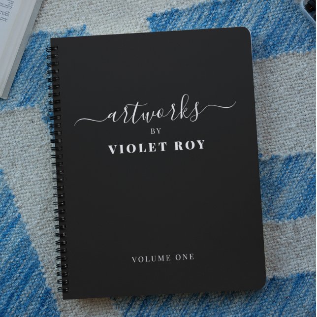 Personalized Black White Artist Sketchbook Noteboo Notebook (Creator Uploaded)