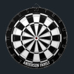 Personalized Black & White Bicolor Dart Board<br><div class="desc">Personalized black & white bicolor Dart Board.</div>
