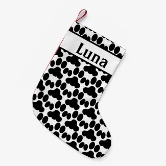 personalized black&white cat paw pattern