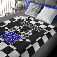 Personalized Black White Checkered Flag Pattern
