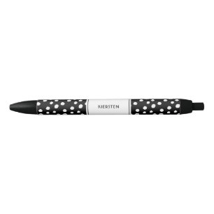 Personalized Black White Dots Scandi Modern Pen