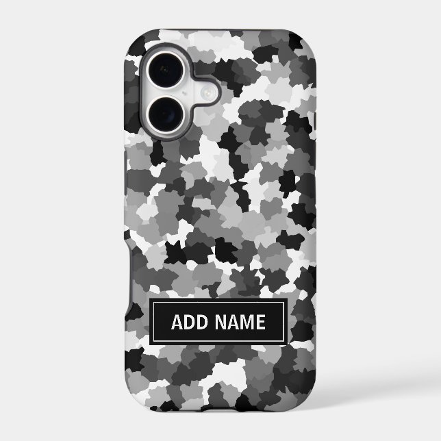 Personalized Black White Gray Pattern Iphone Case (Back)