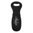 Personalized black & white monogram wine tote bag