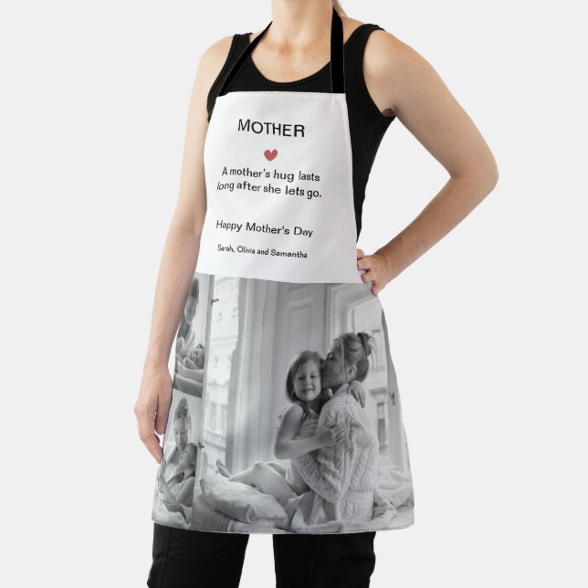 Personalized Black & White Photo Collage Apron (Insitu)