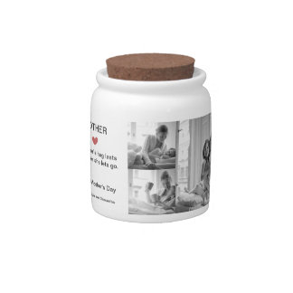 Personalized Black & White Photo Collage - Candy Jar