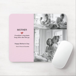 Personalized Black & White Photo Collage Mousepad