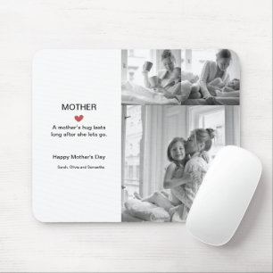 Personalized Black & White Photo Collage Mousepad 