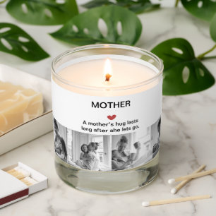 Personalized Black & White Photo Collage Scented Candle