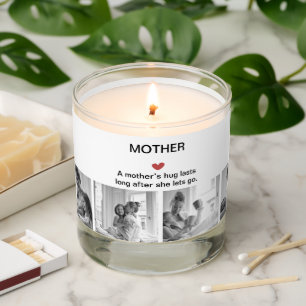 Personalized Black & White Photo Collage Scented Candle