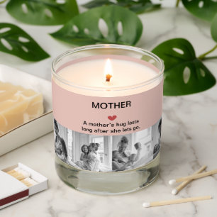 Personalized Black & White Photo Collage    Scented Candle