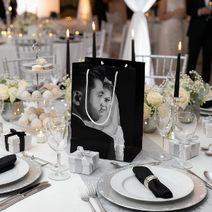 Personalized Black & White Photo Gift Bag