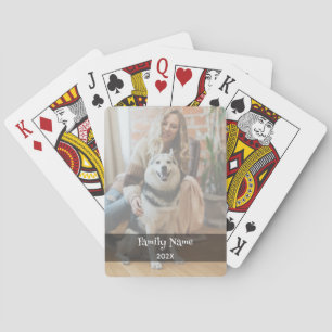 Personalized Black & White Photo Playing Cards