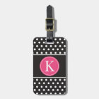 Personalized Black White Pink Polka Dots