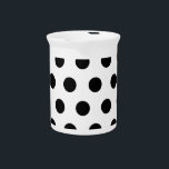 Personalized Black & White Polka Dots Beverage Pitcher<br><div class="desc">This is black and white polka dots iPad cover. You can customize this with your name,  monogram or other text. You can also change fonts,  adjust font sizes and font colors,  move and rotate the text,  etc.</div>