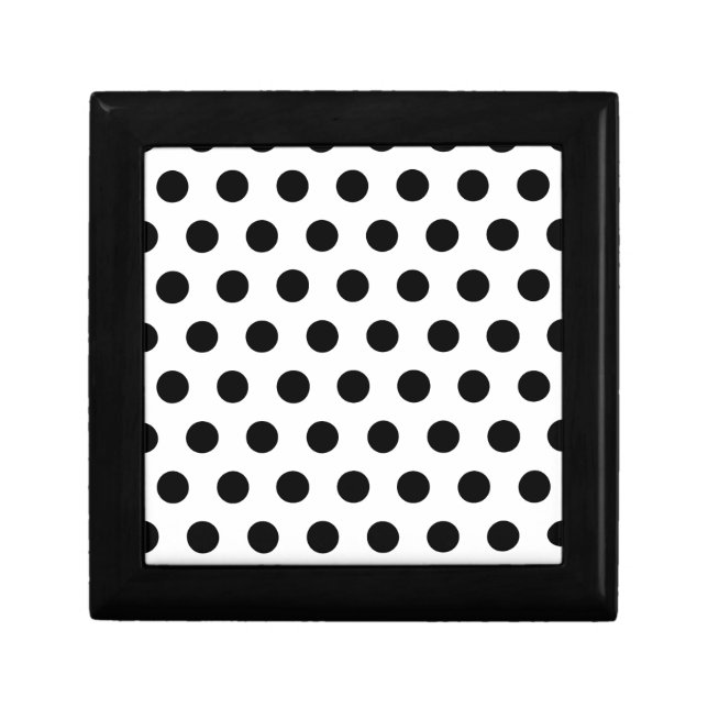 Personalized Black & White Polka Dots Gift Box (Front)