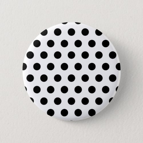 Personalized Black  White Polka Dots Pinback Button