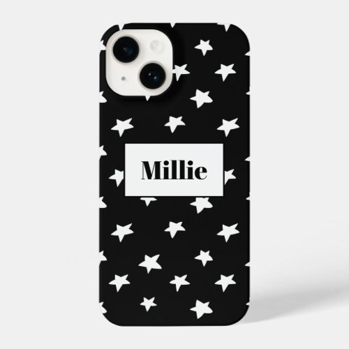 Personalized Black  White Star Phone Case 