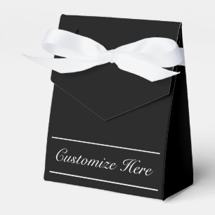 Personalized Black & White Tent Favor Box