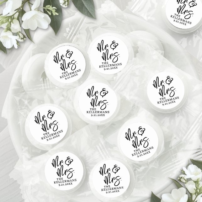Personalized Black White Wedding Life Saver® Mints (Personalized Black White Wedding Life Saver® Mints)