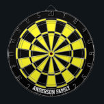 Personalized Black & Yellow Bicolor Dart Board<br><div class="desc">Personalized black & yellow bicolor Dart Board.</div>