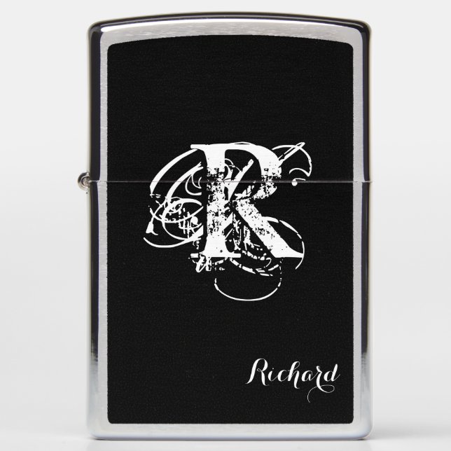 Personalized Black Zippo Lighter (Front)