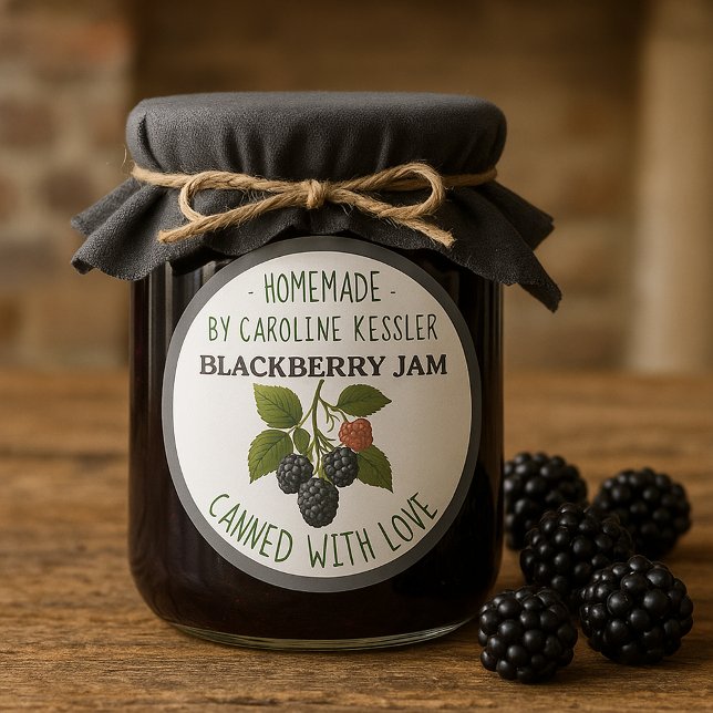 Personalized Blackberry Jam Canning Label Roll (Creator Uploaded)